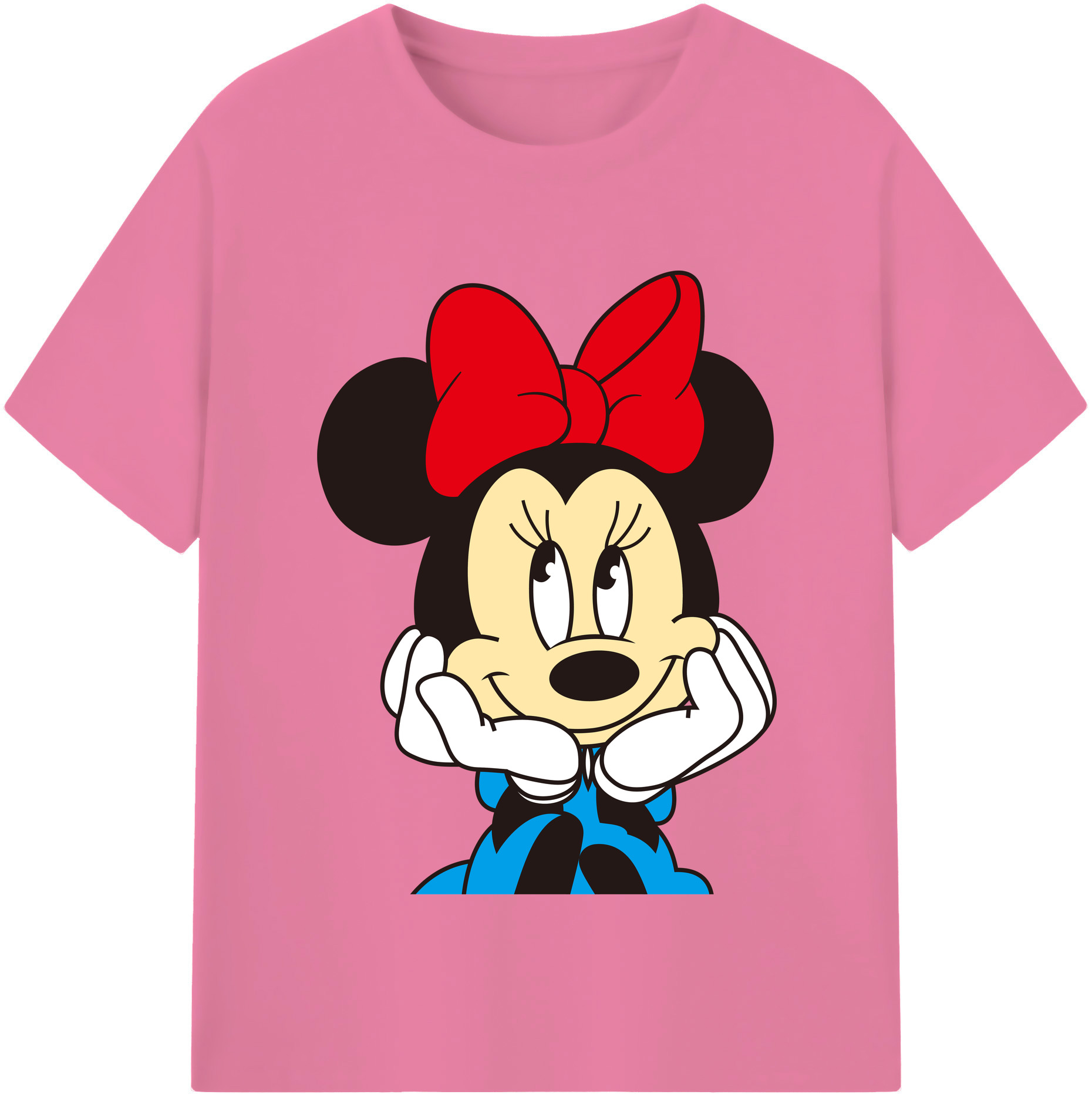 （画像用） ミッキーマウス Mickey Mouse 綿100％半袖Tシャツ（フロントプリント）